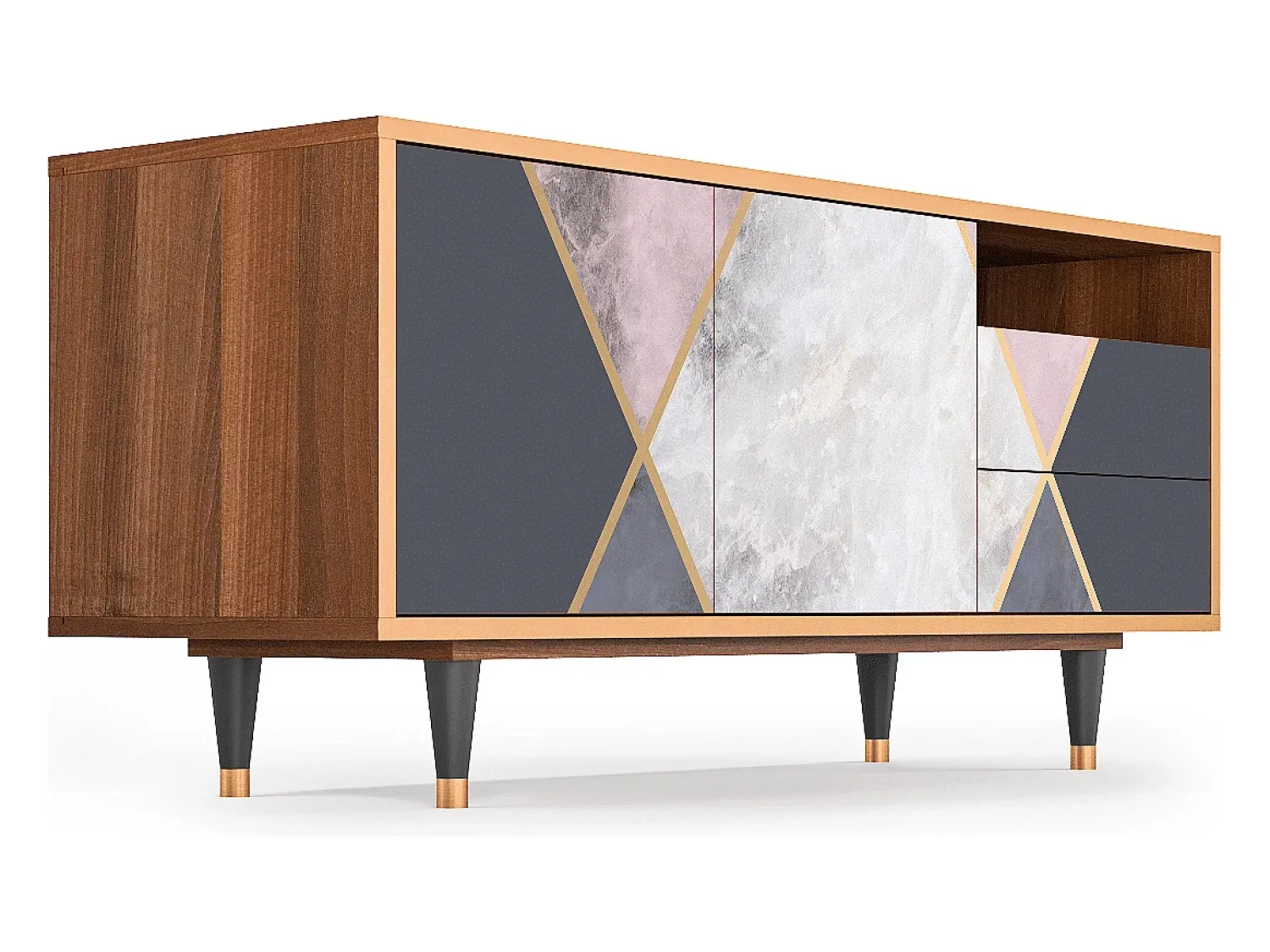 Mueble de TV - 125х56х41 cm - T7 - Ideal Harmony, Nogueira^ Móvel De Tv