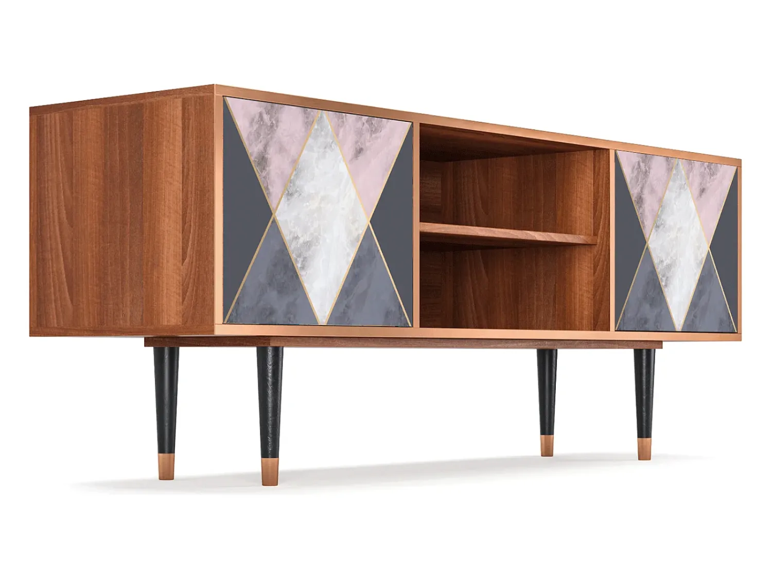 Mueble de TV - 170х69х48 cm - T2 - Ideal Harmony, Nogueira^ Móvel De Tv