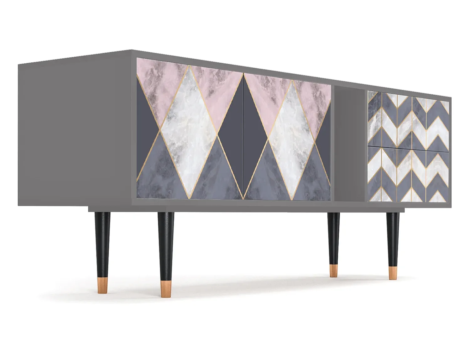 Mueble de TV - 170х69х48 cm - T1 - Ideal Harmony, Cinza^ Móvel De Tv