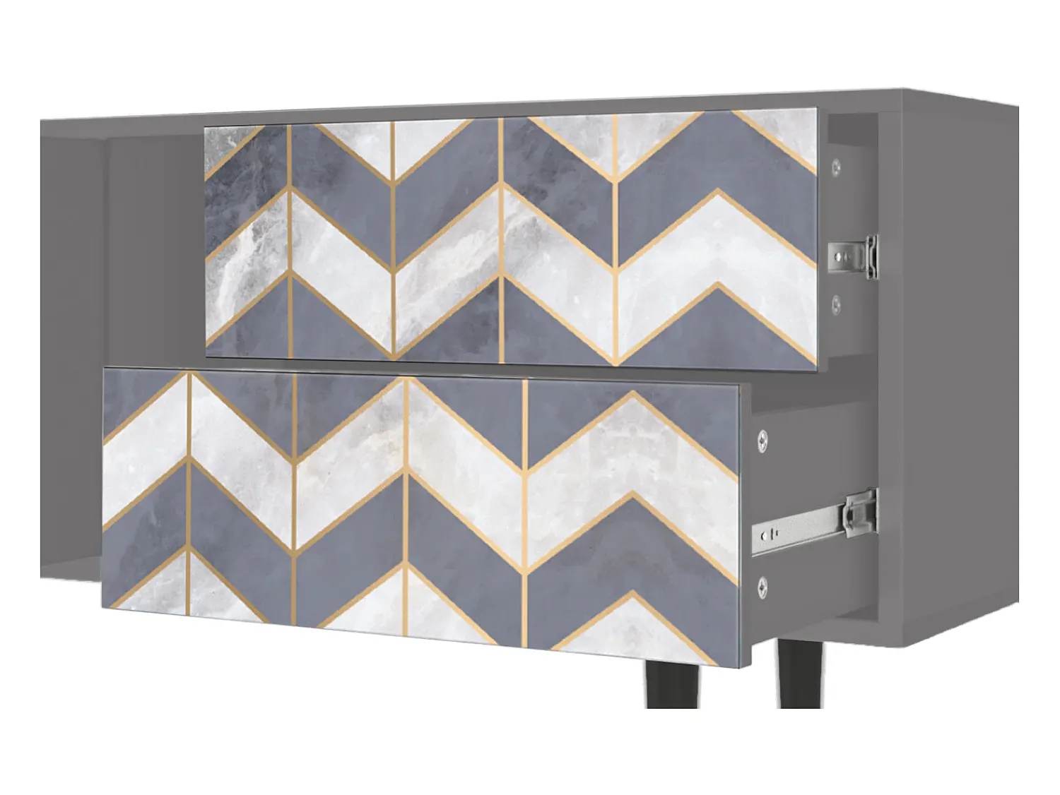 Mueble de TV - 170х69х48 cm - T1 - Ideal Harmony, Cinza^ Móvel De Tv