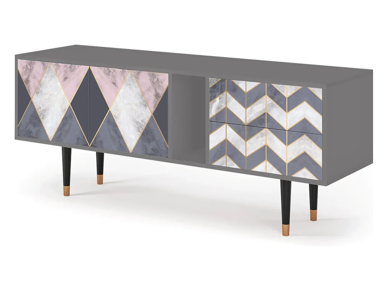 Mueble de TV - 170х69х48 cm - T1 - Ideal Harmony, Cinza^ Móvel De Tv