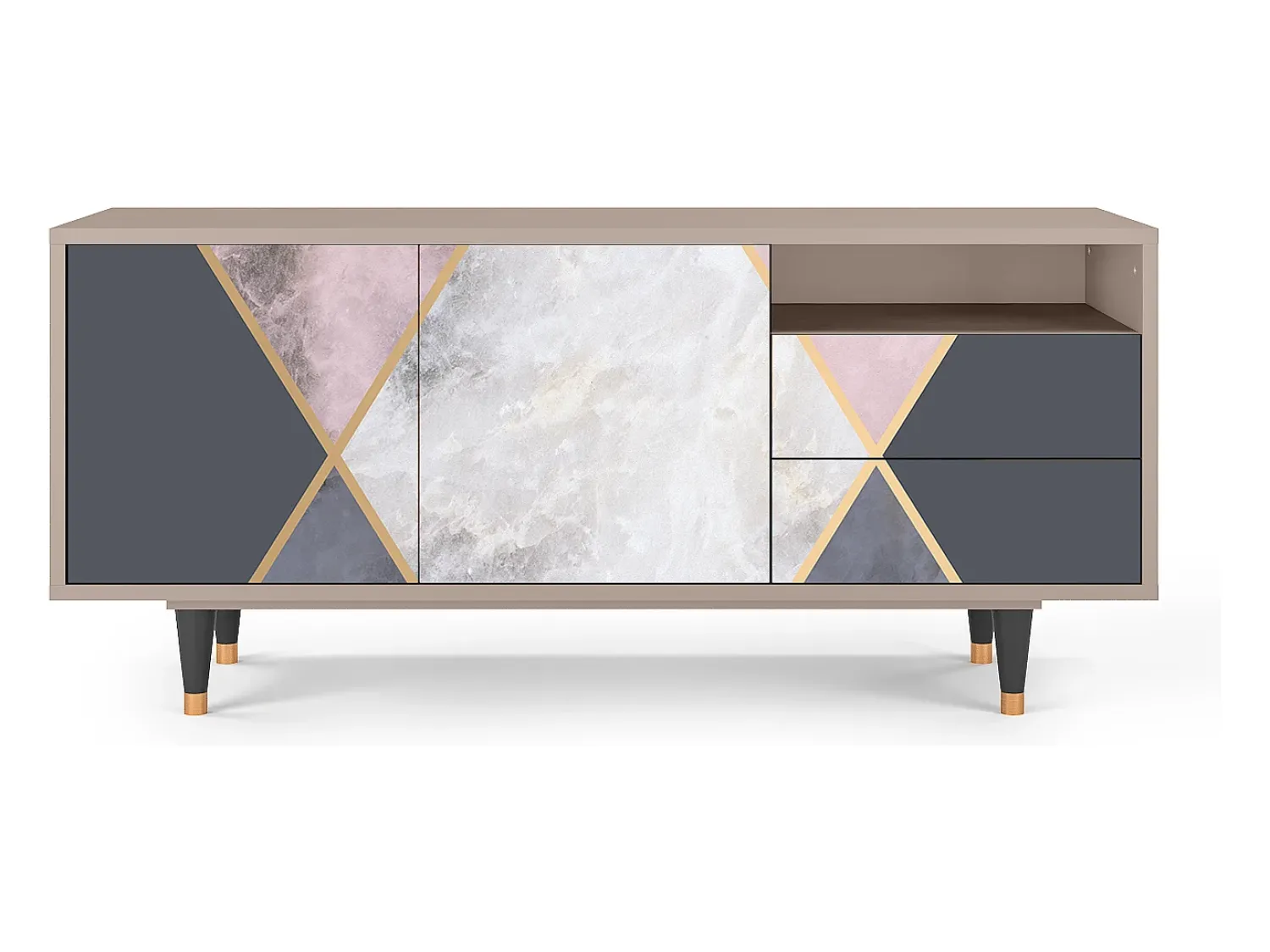 Móvel De Tv* Mueble de TV - 125х56х41 cm - T7 - Ideal Harmony, Latte Bege