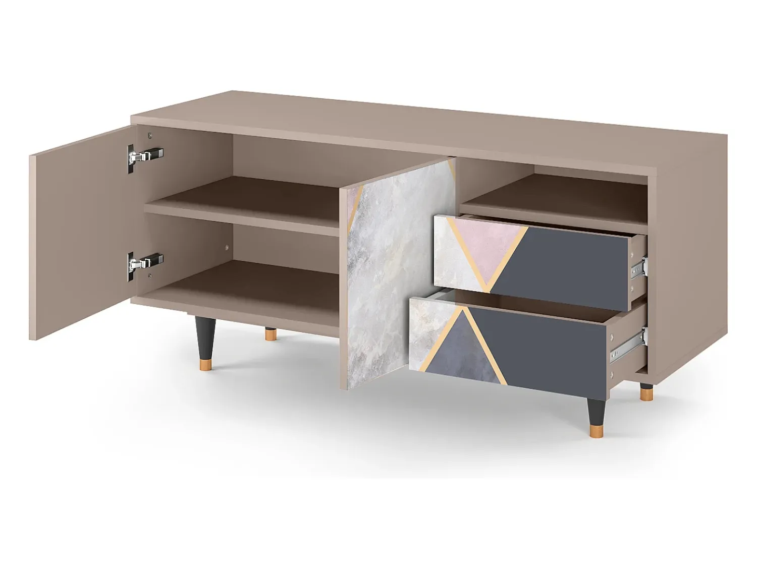 Móvel De Tv* Mueble de TV - 125х56х41 cm - T7 - Ideal Harmony, Latte Bege