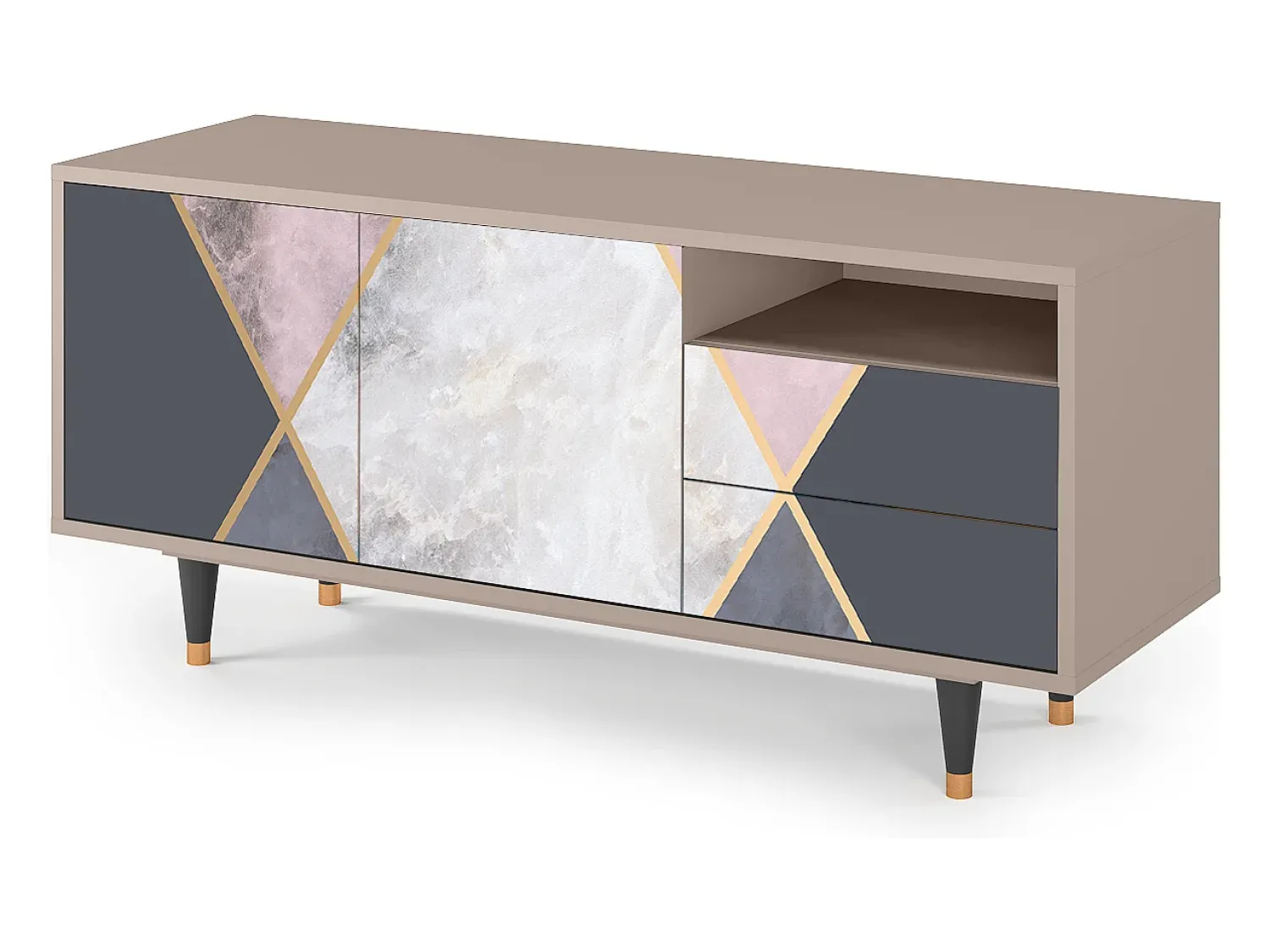 Móvel De Tv* Mueble de TV - 125х56х41 cm - T7 - Ideal Harmony, Latte Bege