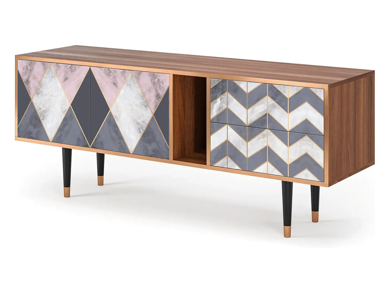 Mueble de TV - 170х69х48 cm - T1 - Ideal Harmony, Nogueira^ Móvel De Tv