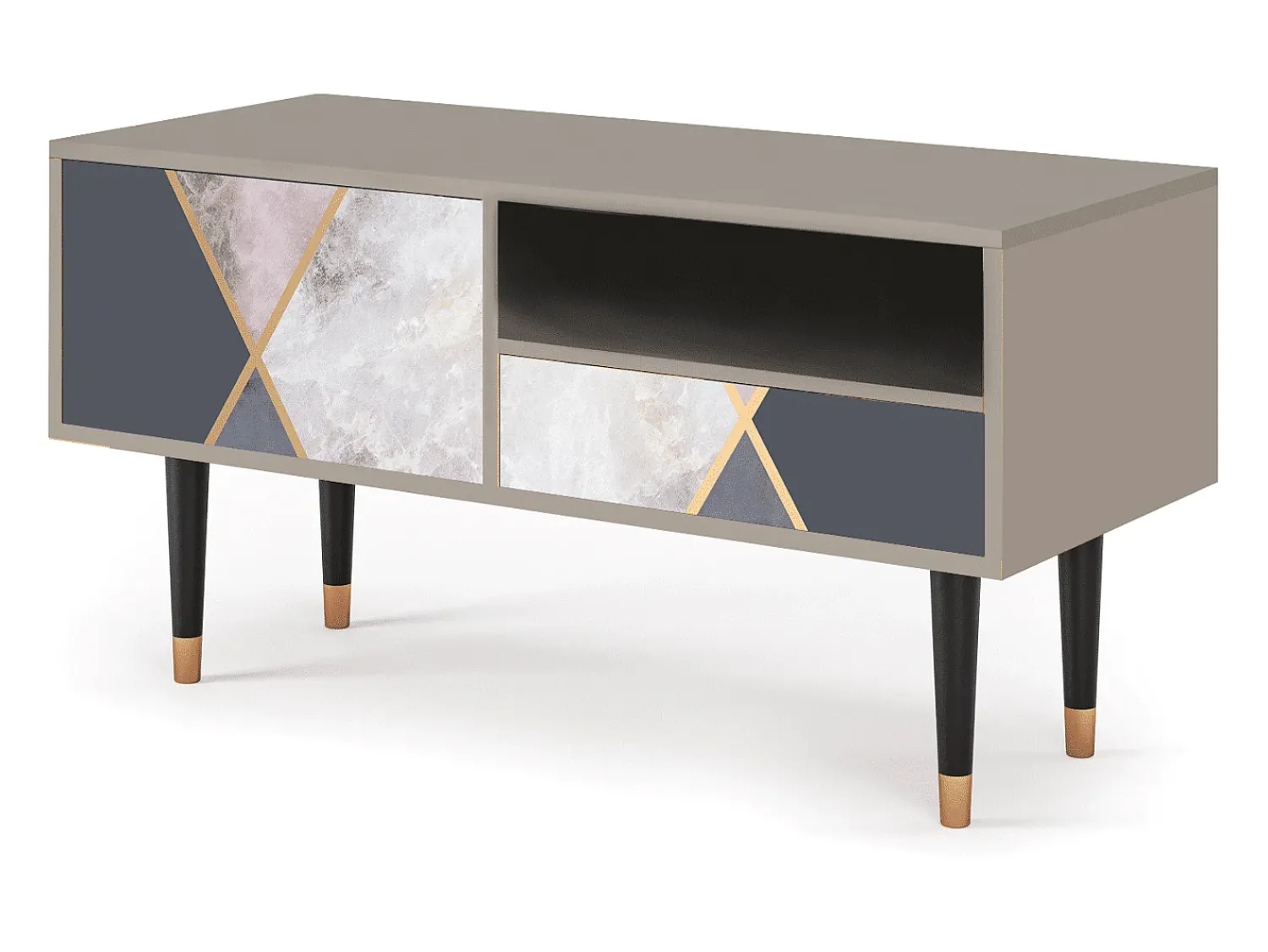 New Mueble de TV - 115х59х48 cm - T3 - Ideal Harmony, Areia Creme