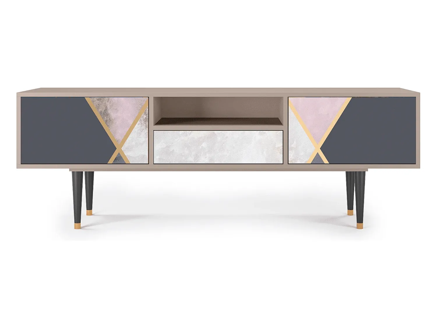 Clearance Mueble de TV - 170х59х41 cm - T6 - Ideal Harmony, Latte Bege