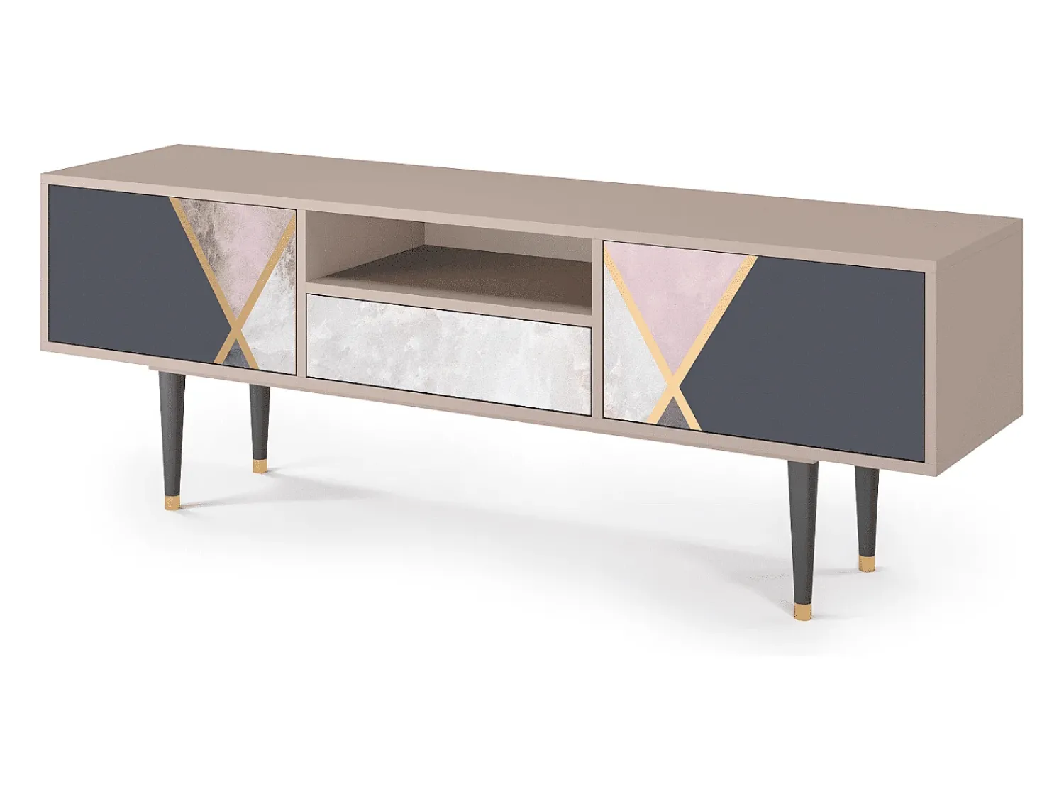 Clearance Mueble de TV - 170х59х41 cm - T6 - Ideal Harmony, Latte Bege