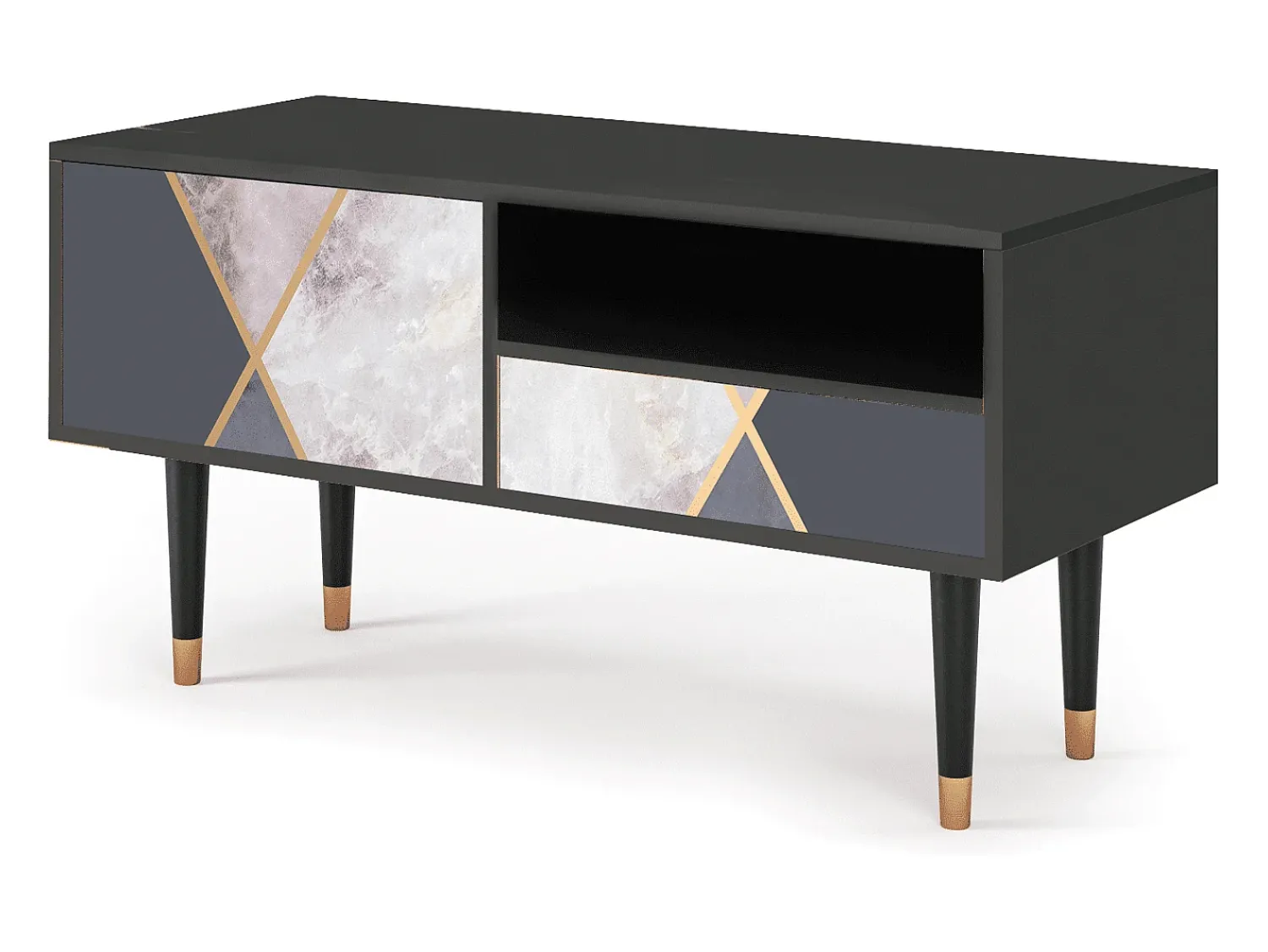 Móvel De Tv| Mueble de TV - 115х59х48 cm - T3 - Ideal Harmony, Antracite Cinza antracite