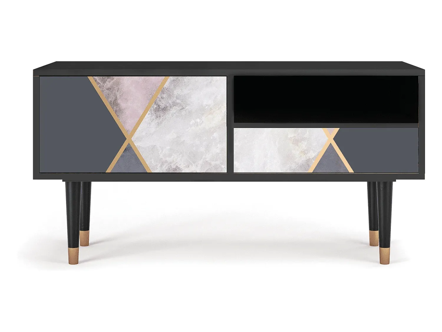 Móvel De Tv| Mueble de TV - 115х59х48 cm - T3 - Ideal Harmony, Antracite Cinza antracite