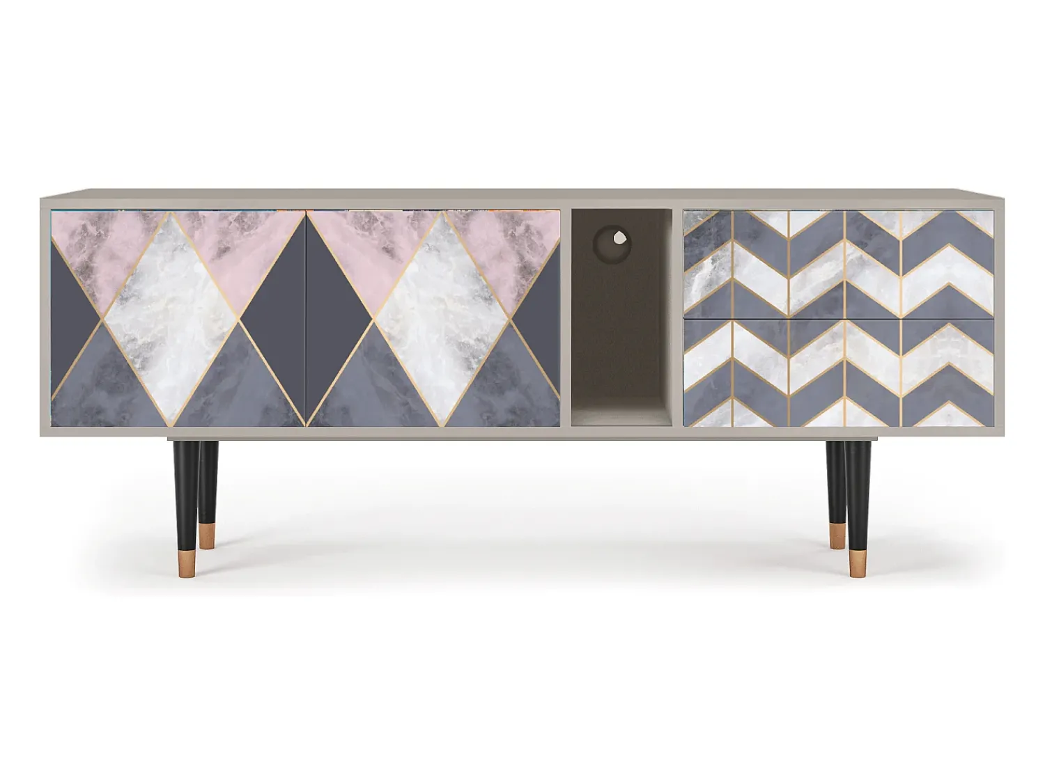 Móvel De Tv| Mueble de TV - 170х69х48 cm - T1 - Ideal Harmony, Areia Creme