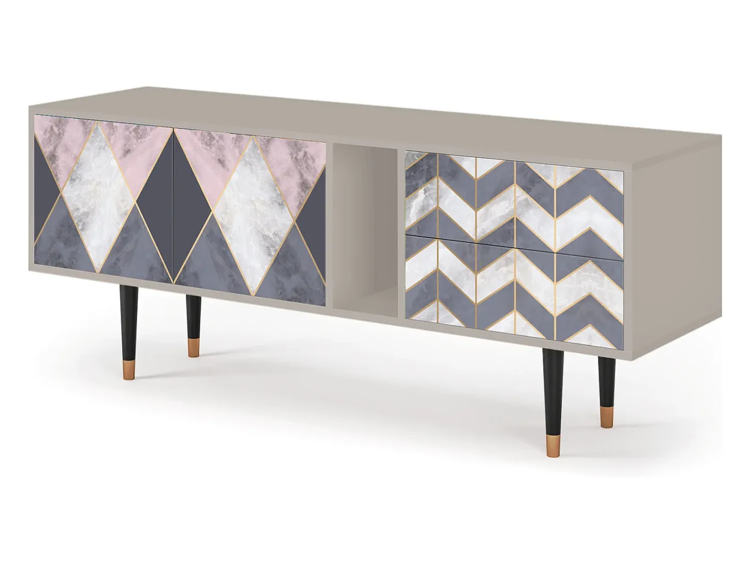 Móvel De Tv| Mueble de TV - 170х69х48 cm - T1 - Ideal Harmony, Areia Creme