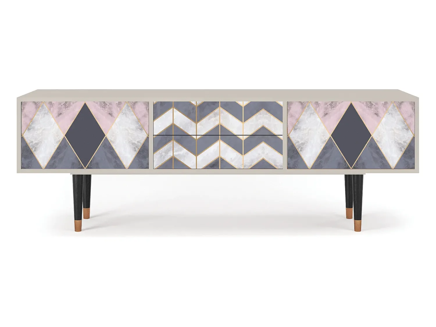Móvel De Tv* Mueble de TV - 170х59х48 cm - T4 - Ideal Harmony, Areia Creme