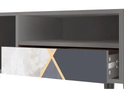 Mueble de TV - 115х59х48 cm - T3 - Ideal Harmony, Cinza Cinzento