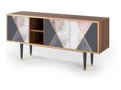 Móvel De Tv| Mueble de TV - 150х69х41 cm - T5 - Ideal Harmony, Nogueira Castanho