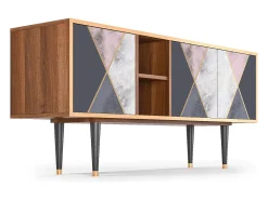 Móvel De Tv| Mueble de TV - 150х69х41 cm - T5 - Ideal Harmony, Nogueira Castanho