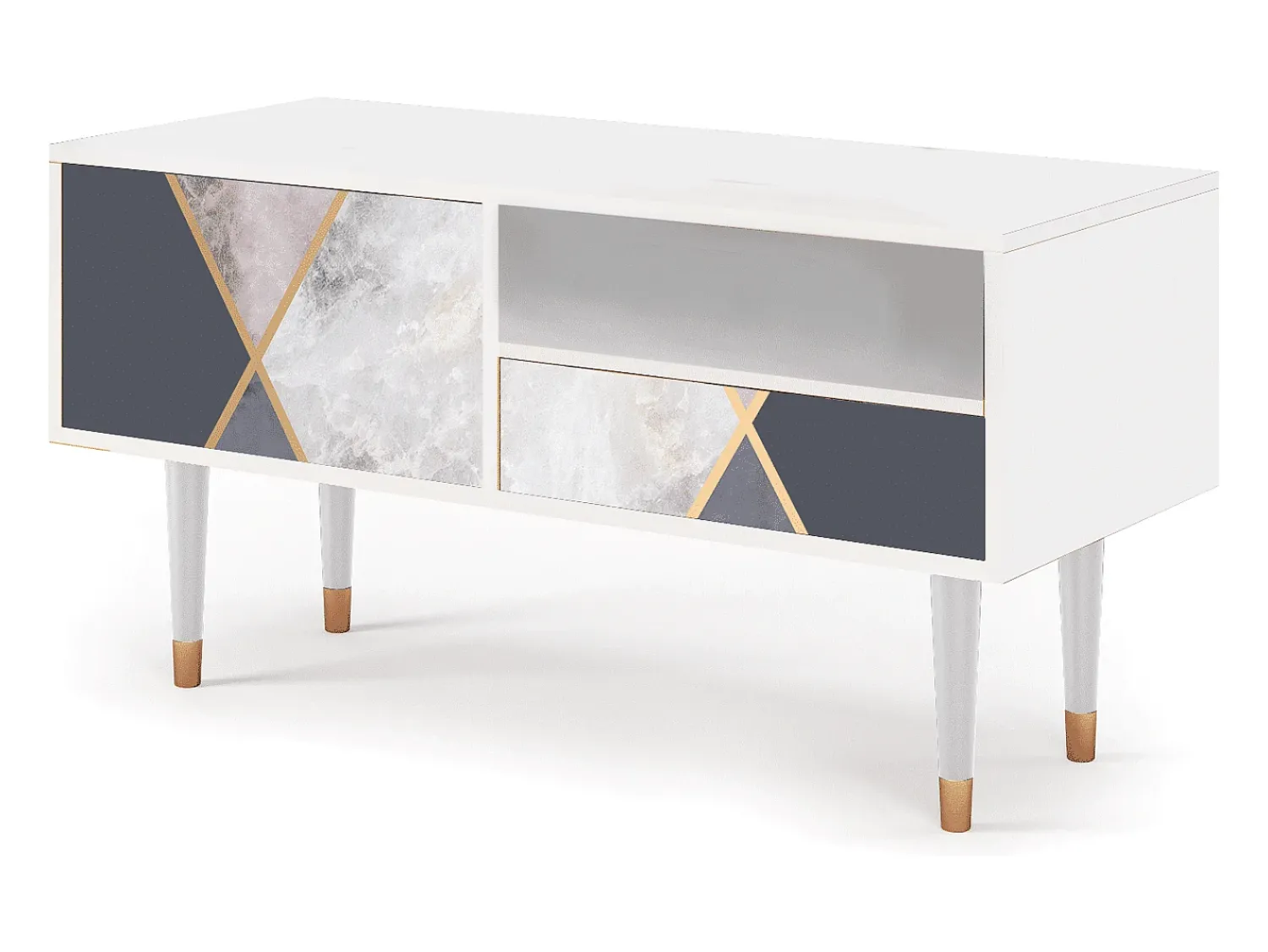 Hot Mueble de TV - 115х59х48 cm - T3 - Ideal Harmony, Branco