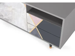 Móvel De Tv* Mueble de TV - 125х56х41 cm - T7 - Ideal Harmony, Cinza Cinzento