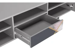 Móvel De Tv* Mueble de TV - 170х59х41 cm - T6 - Ideal Harmony, Cinza Cinzento