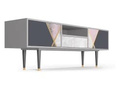 Móvel De Tv* Mueble de TV - 170х59х41 cm - T6 - Ideal Harmony, Cinza Cinzento