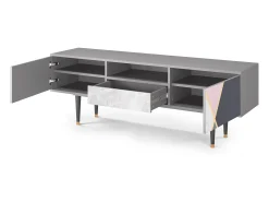 Móvel De Tv* Mueble de TV - 170х59х41 cm - T6 - Ideal Harmony, Cinza Cinzento
