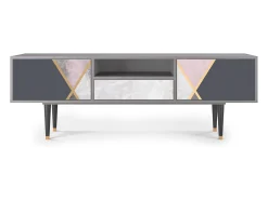 Móvel De Tv* Mueble de TV - 170х59х41 cm - T6 - Ideal Harmony, Cinza Cinzento