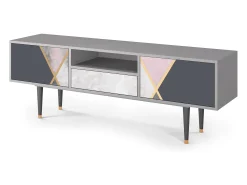 Móvel De Tv* Mueble de TV - 170х59х41 cm - T6 - Ideal Harmony, Cinza Cinzento