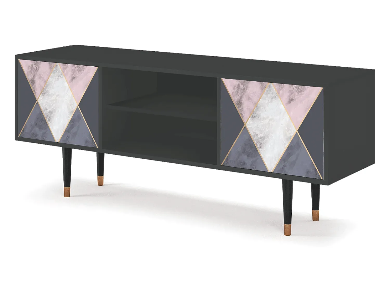 Móvel De Tv* Mueble de TV - 170х69х48 cm - T2 - Ideal Harmony, Antracite Cinza antracite