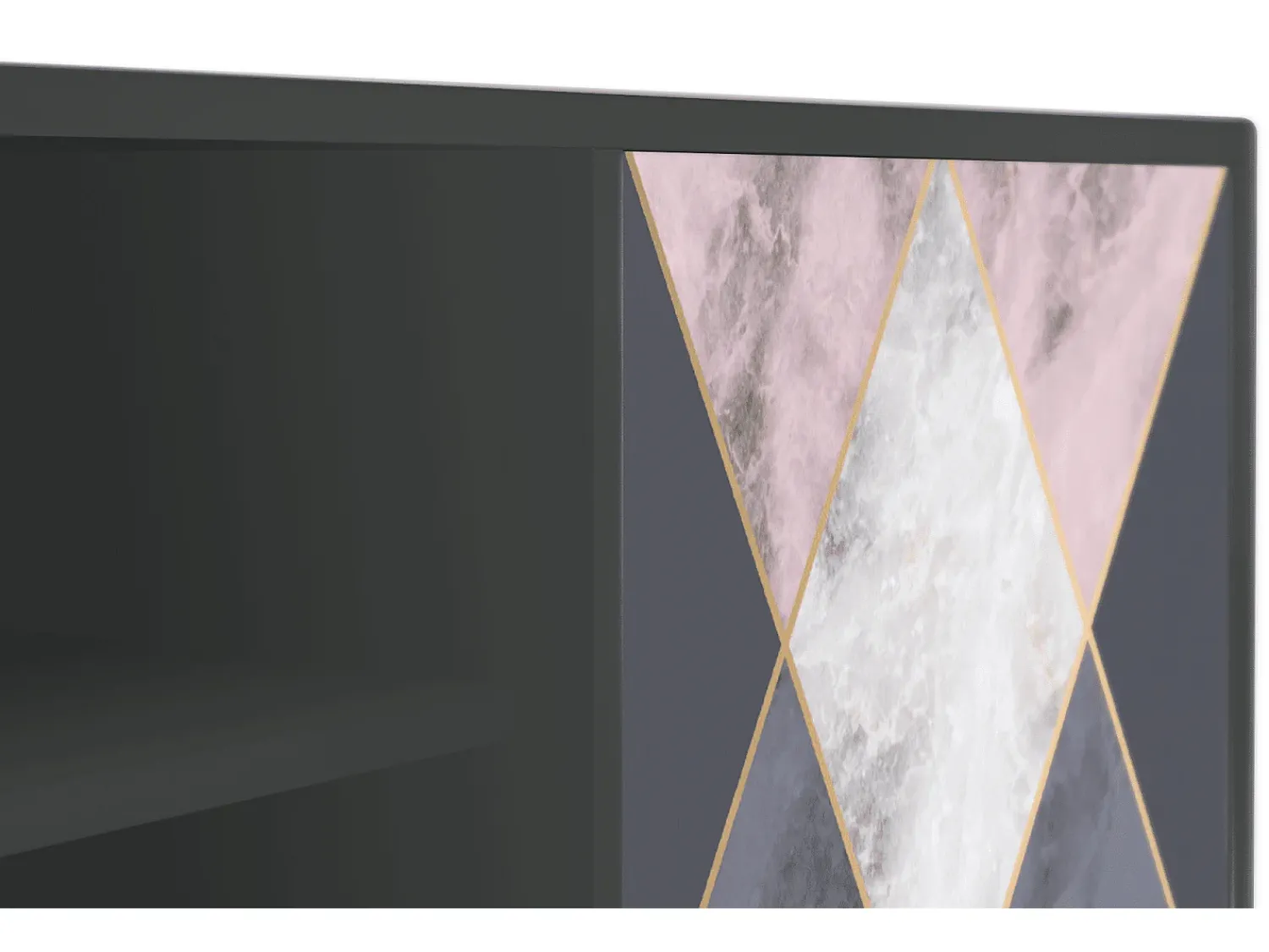 Móvel De Tv* Mueble de TV - 170х69х48 cm - T2 - Ideal Harmony, Antracite Cinza antracite