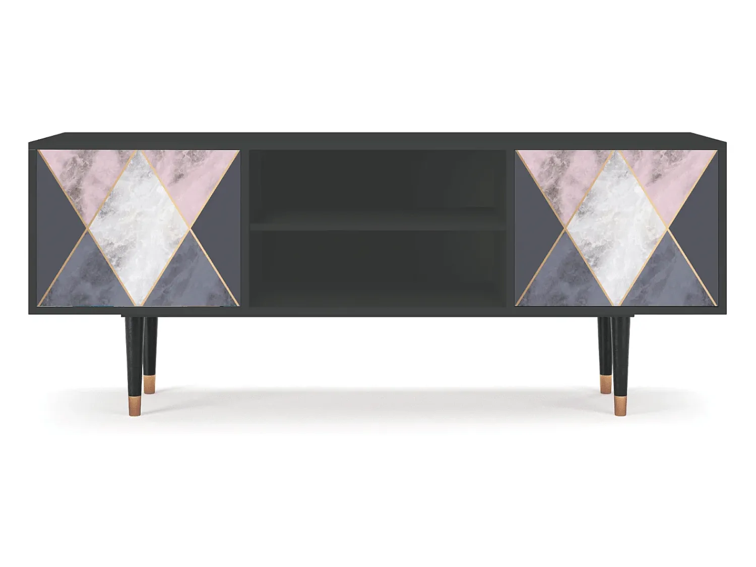 Móvel De Tv* Mueble de TV - 170х69х48 cm - T2 - Ideal Harmony, Antracite Cinza antracite