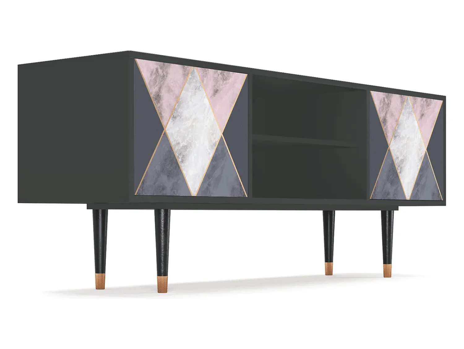 Móvel De Tv* Mueble de TV - 170х69х48 cm - T2 - Ideal Harmony, Antracite Cinza antracite