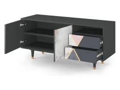 Hot Mueble de TV - 125х56х41 cm - T7 - Ideal Harmony, Antracite Cinza antracite