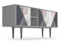 Mueble de TV - 150х69х41 cm - T5 - Ideal Harmony, Cinza^ Móvel De Tv
