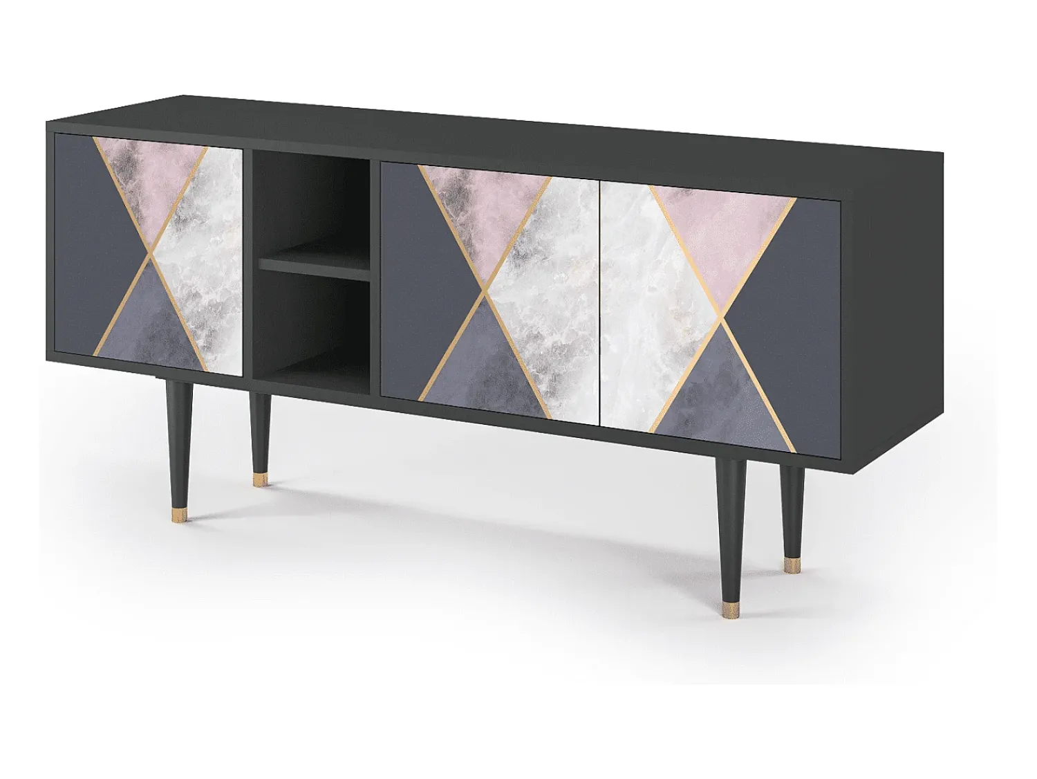 Móvel De Tv| Mueble de TV - 150х69х41 cm - T5 - Ideal Harmony, Antracite Cinza antracite