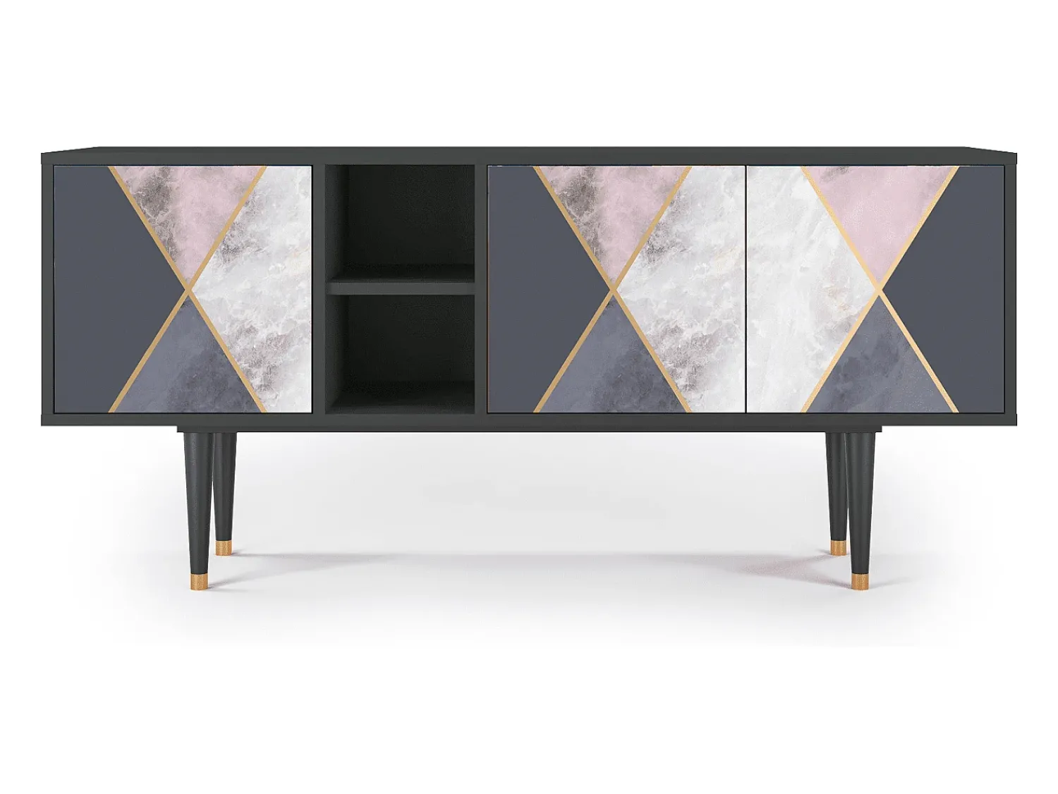 Móvel De Tv| Mueble de TV - 150х69х41 cm - T5 - Ideal Harmony, Antracite Cinza antracite