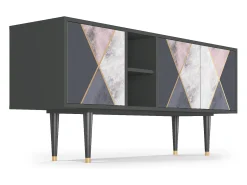 Móvel De Tv| Mueble de TV - 150х69х41 cm - T5 - Ideal Harmony, Antracite Cinza antracite