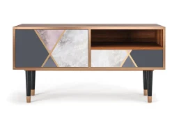 Discount Mueble de TV - 115х59х48 cm - T3 - Ideal Harmony, Nogueira Castanho