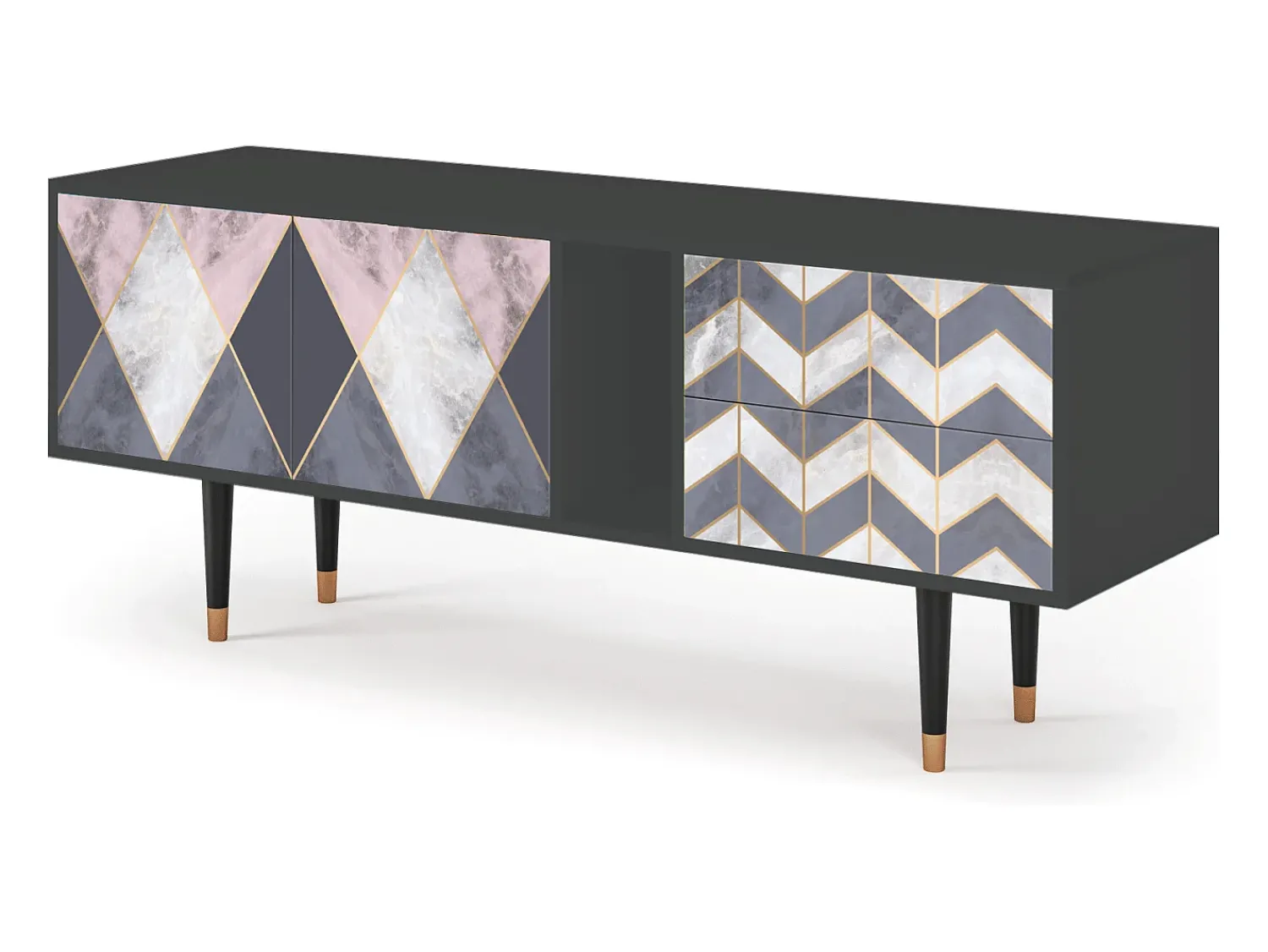 Mueble de TV - 170х69х48 cm - T1 - Ideal Harmony, Antracite^ Móvel De Tv