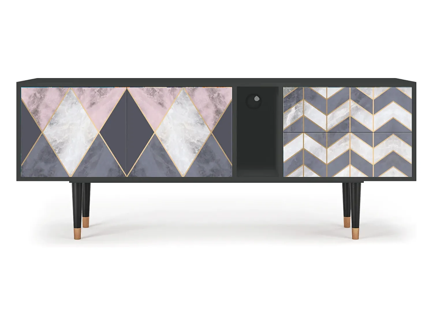 Mueble de TV - 170х69х48 cm - T1 - Ideal Harmony, Antracite^ Móvel De Tv