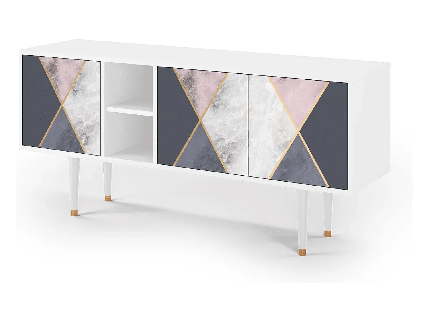 Mueble de TV - 150х69х41 cm - T5 - Ideal Harmony, Branco