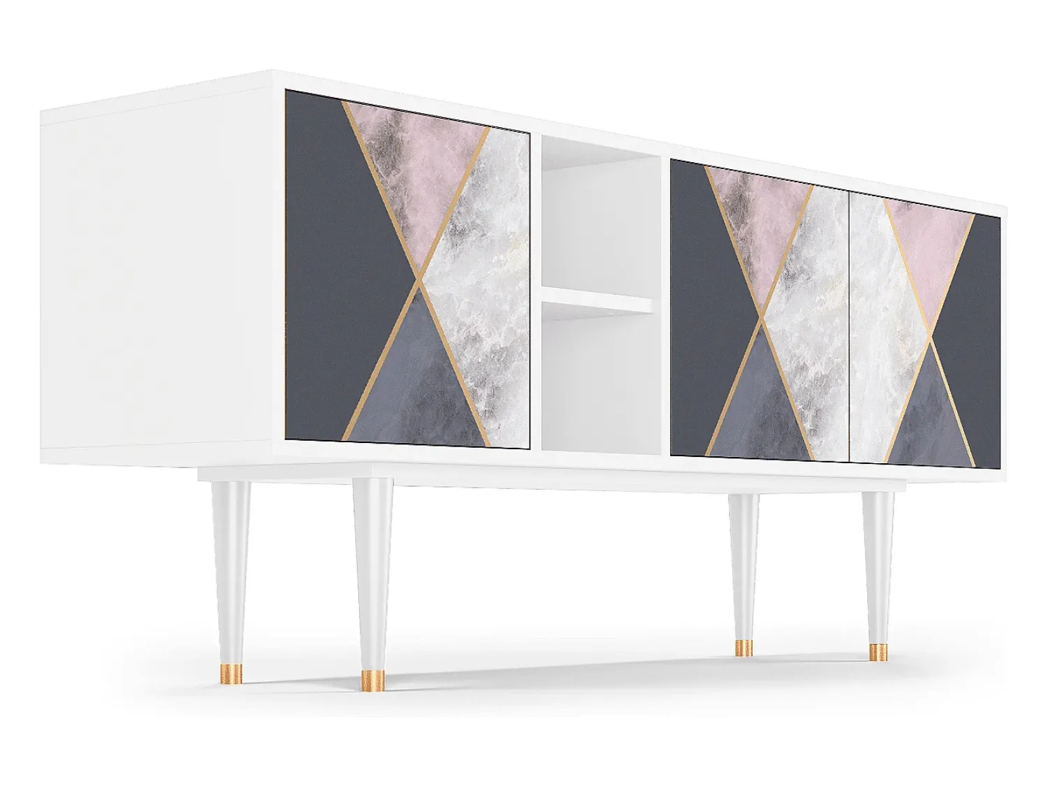 Mueble de TV - 150х69х41 cm - T5 - Ideal Harmony, Branco