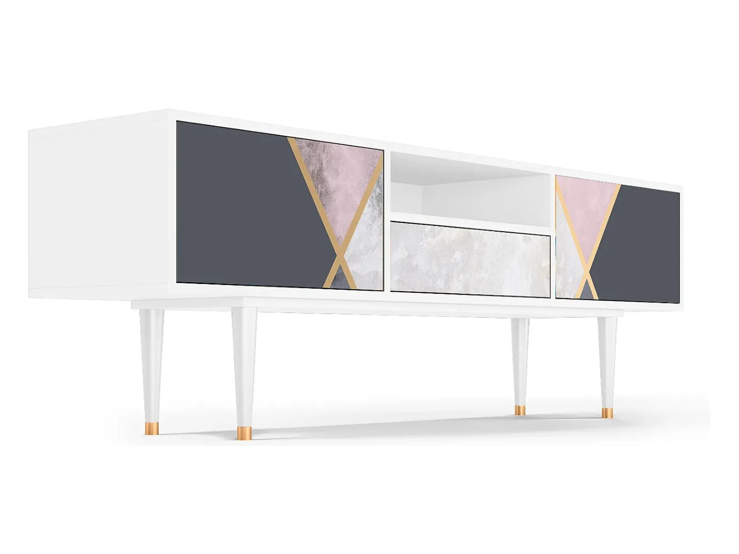 Móvel De Tv* Mueble de TV - 170х59х41 cm - T6 - Ideal Harmony, Branco