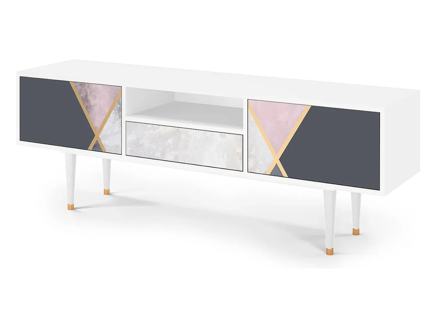 Móvel De Tv* Mueble de TV - 170х59х41 cm - T6 - Ideal Harmony, Branco