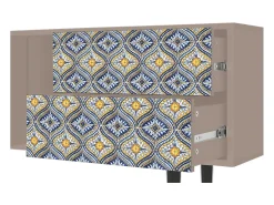 Online Mueble de TV - 170х69х48 cm - T1 - Illusory Pattern, Latte Bege