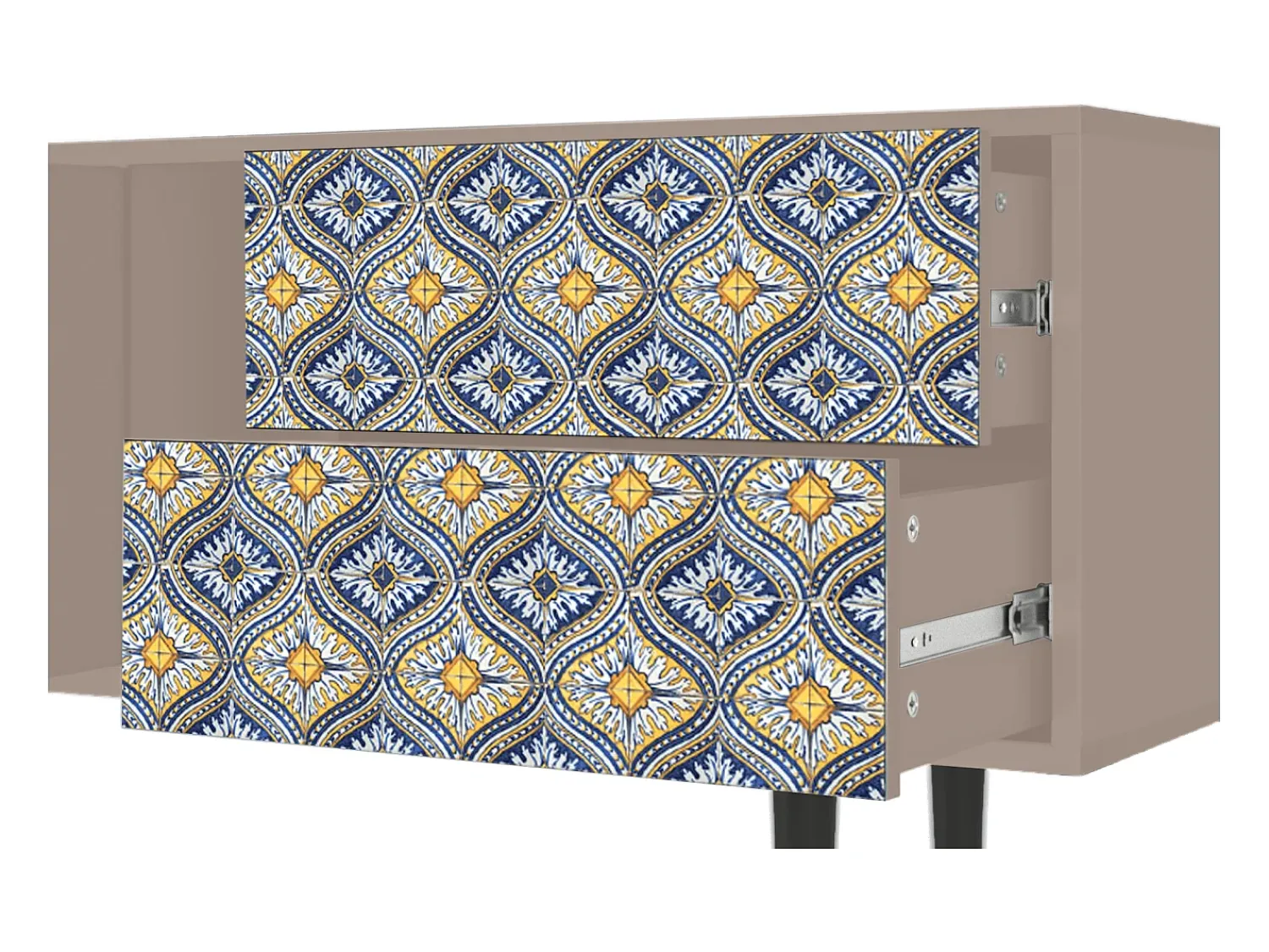 Online Mueble de TV - 170х69х48 cm - T1 - Illusory Pattern, Latte Bege