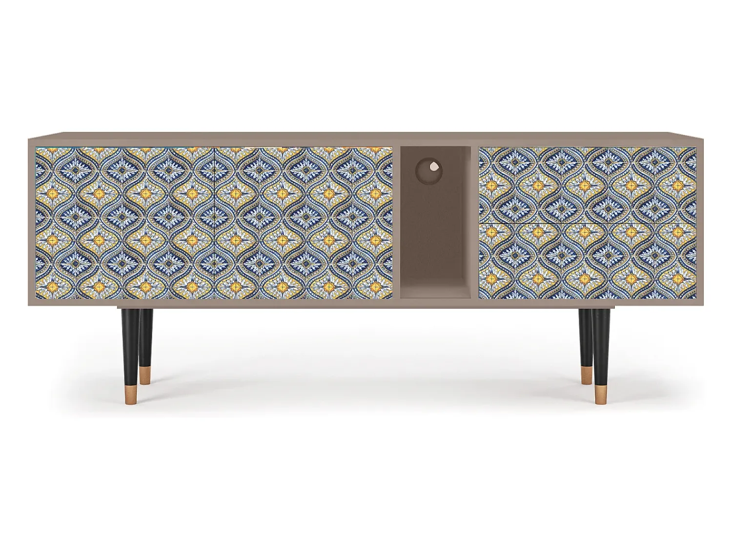 Online Mueble de TV - 170х69х48 cm - T1 - Illusory Pattern, Latte Bege