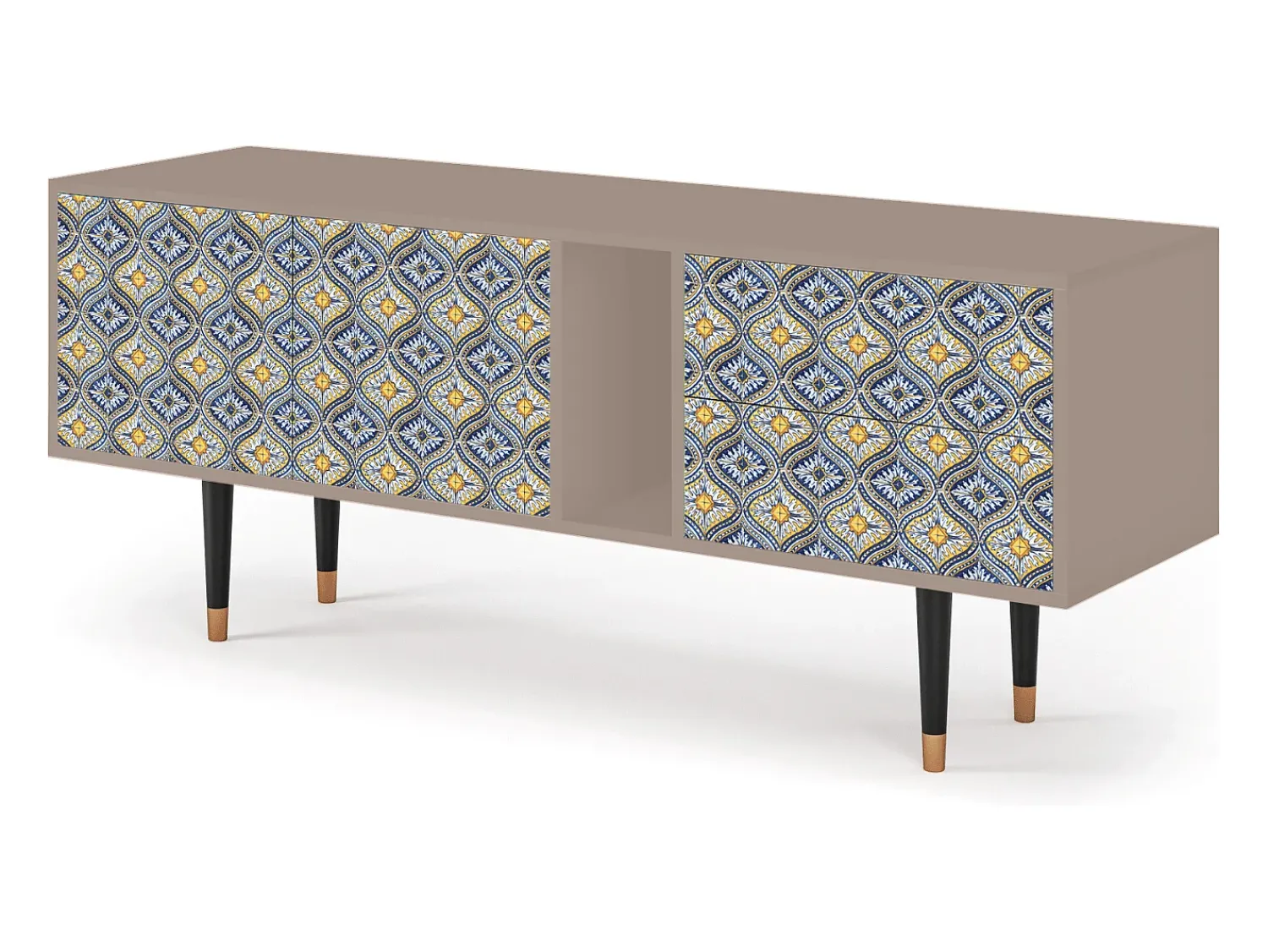 Online Mueble de TV - 170х69х48 cm - T1 - Illusory Pattern, Latte Bege