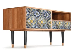 Mueble de TV - 115х59х48 cm - T3 - Illusory Pattern, Nogueira^ Móvel De Tv