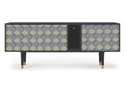Móvel De Tv| Mueble de TV - 170х69х48 cm - T1 - Illusory Pattern, Antracite Cinza antracite