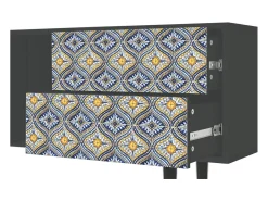 Móvel De Tv| Mueble de TV - 170х69х48 cm - T1 - Illusory Pattern, Antracite Cinza antracite
